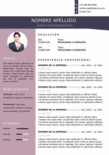 plantilla curriculum de vanguardia en word