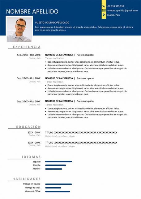 ejemplo de currículum venezolano