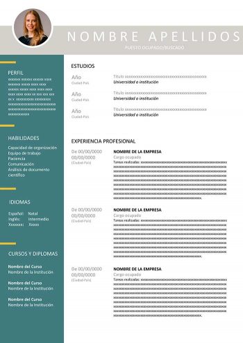 ejemplo de curriculum vitae odontologo
