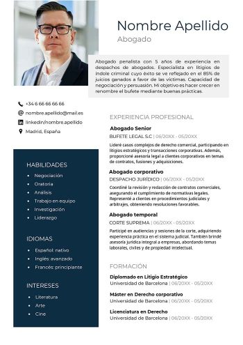 ejemplo curriculum abogado ya hecho