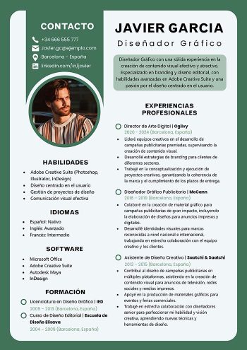 plantilla de currículum innovador