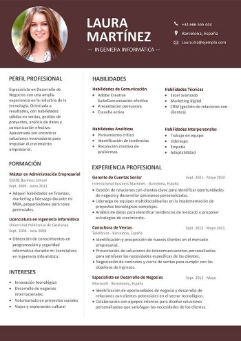 diseño curriculum vitae vintage