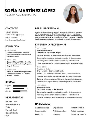 ejemplo curriculum vitae colombia