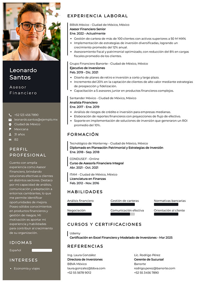 plantilla curriculum corporativo