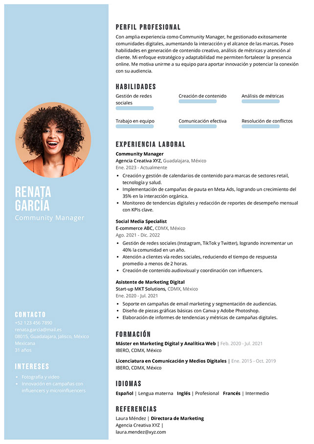 plantilla curriculum innovador