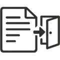 Icono de carta de renuncia laboral