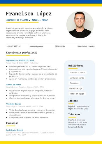 curriculum vitae ikea plantilla para descargar gratis