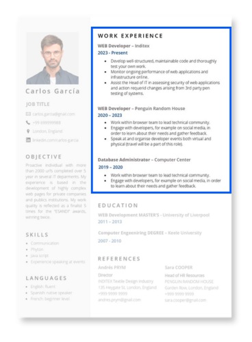 experiencia-laboral-cv-ingles