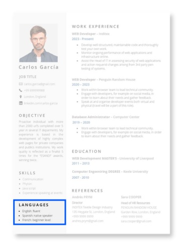 idiomas-curriculum-vitae-ingles